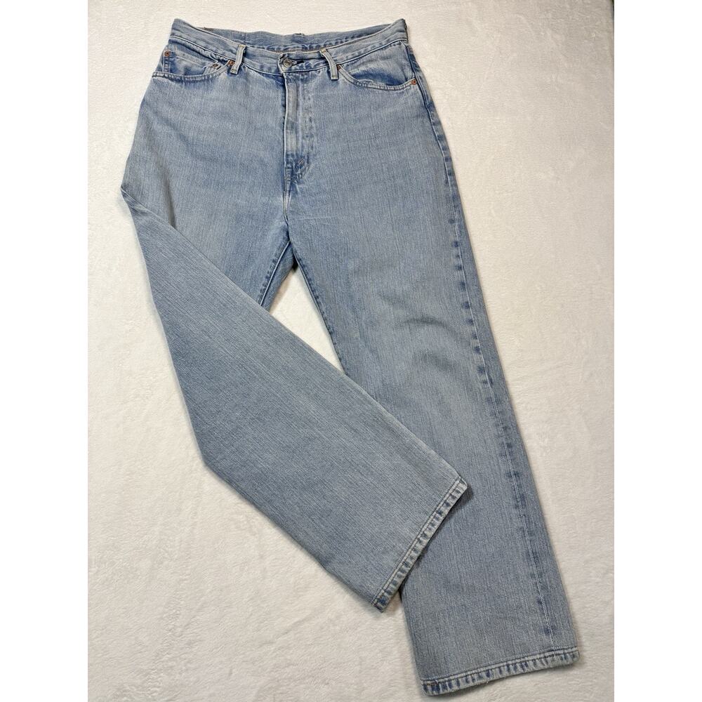 Levis 701 Vintage High Rise Straight Leg Sz 32 Jean Light Stonewash31 LVC 50701